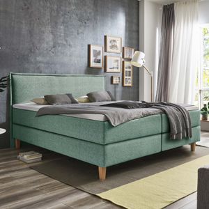 HOMELIV. Boxspringbett Zibo Webstoff