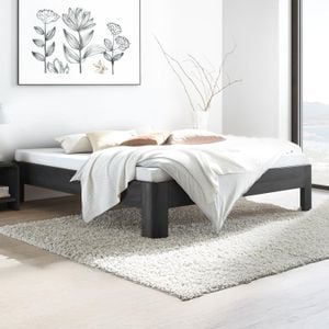 Bett Santa Clara Eiche Massivholz ohne Kopfteil