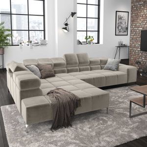HOMELIV. Ecksofa Cambridge 321x216x85cm Velours
