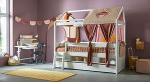 LIFETIME Hausbett Sunset Dreams Kiefer Massivholz mit Lattenrost und Schubkasten