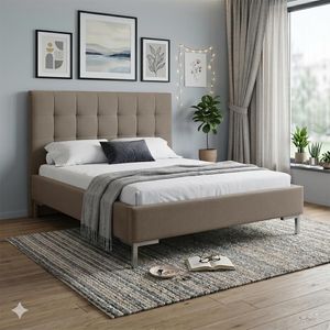 HOMELIV. Doppelbett Taviel Komfort Webstoff