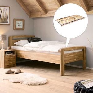 HOMELIV. Seniorenbett Luise Komfort Wildeiche Massivholz