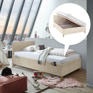 Polsterbett Pauka Komfort Cord mit Lattenrost und Bettkasten