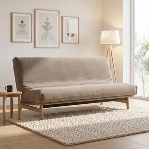 Schlafsofa Atessa Cord mit Lattenrost und Aufbewahrungstuch