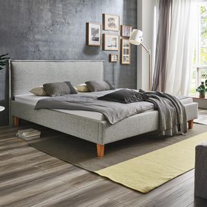 HOMELIV. Polsterbett Zibo Webstoff