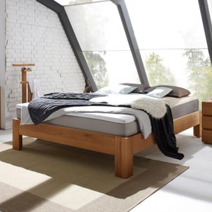 Boxspringbett Kingston Eiche Massivholz ohne Kopfteil