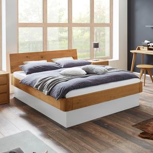 Bett Otavalo Komfort Eiche Massivholz mit Bettkasten