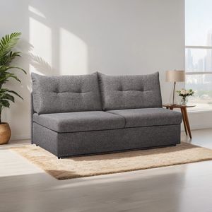Schlafsofa Retford Webstoff/Velours mit Bettkasten