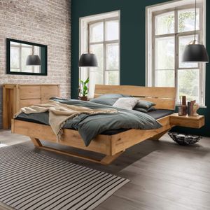 Bett Harek Komfort Wildeiche Massivholz