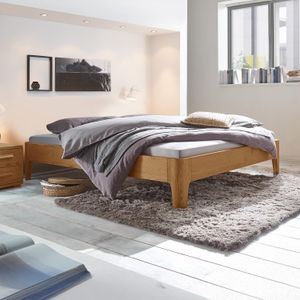 Bett Lugo Eiche Massivholz ohne Kopfteil