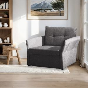 Schlafsessel Retford Webstoff/Velours mit Bettkasten