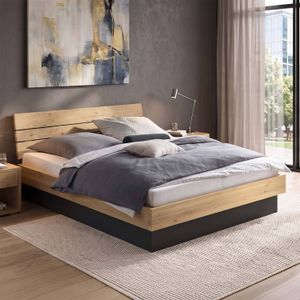 Bett Larus Komfort Wildeiche Massivholz mit Bettkasten
