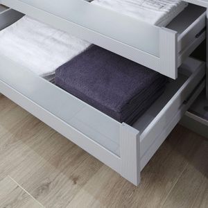 Innenausstattung für Schwebetüren-Kleiderschränke - Streifen silbergrau