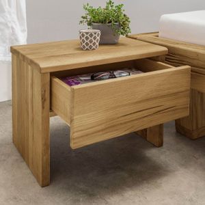 Nachttisch Rigolato Wildeiche Massivholz H 42 cm