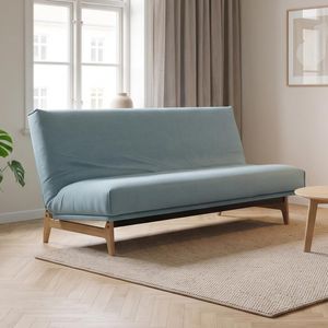 Schlafsofa Atessa Webstoff mit Lattenrost und Aufbewahrungstuch