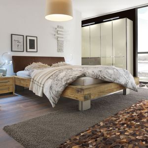 Balkenbett Kolmar Wildeiche Vintage Massivholz