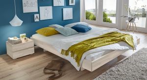 Bett Rimini Buche Massivholz ohne Kopfteil