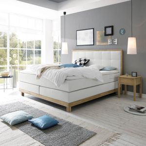Boxspringbett Vilani Eiche Kunstleder