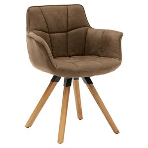 Musterring Armlehnstuhl Tamina Webstoff/Massivholz drehbar