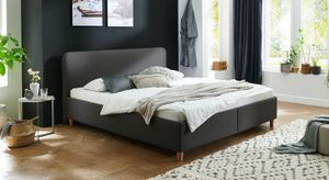 Polsterbett Kannur Webstoff mit Bettkasten