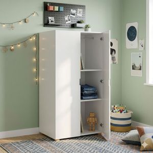 Drehtüren-Kleiderschrank Kids Town Buche teilmassiv 70x140cm