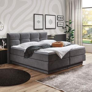 Boxspringbett Bardin Webstoff mit Bettkasten