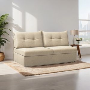 Schlafsofa Retford Webstoff/Velours mit Bettkasten