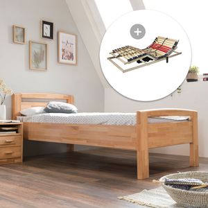 HOMELIV. Seniorenbett Luise Komfort Kernbuche Massivholz