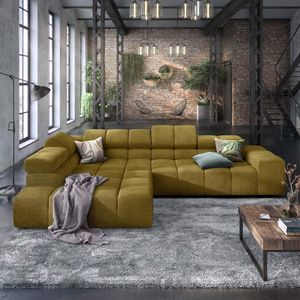 HOMELIV. Ecksofa Charlotta 319x215x82cm Feincord