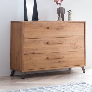 Kommode Veyra Wildeiche Massivholz mit Schubladen