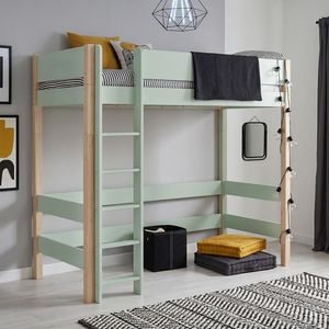 Maxi-Hochbett Kids Town Color Buche teilmassiv mit Lattenrost