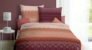 Mako-Satin-Bettwäsche Berry Oriental