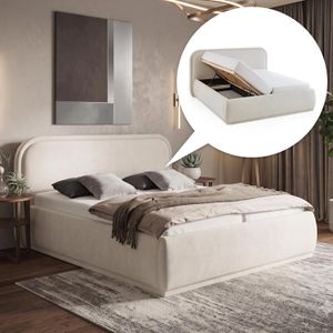 Polsterbett Serenis Komfort Webstoff mit Bettkasten und Lattenrost