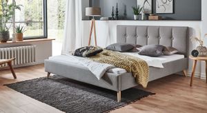 Polsterbett Maliana Velours/Webstoff