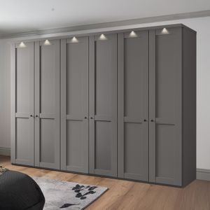 Drehtüren-Kleiderschrank Qamar H 216cm