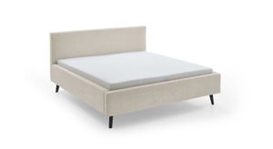 HOMELIV. Polsterbett Calypso Komfort Microteddy Abriamo mit Bettkasten und Lattenrost