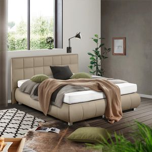 HOMELIV. Boxspringbett Seattle Kunstleder