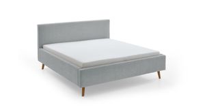 HOMELIV. Polsterbett Calypso Komfort Microteddy Abriamo mit Bettkasten und Lattenrost