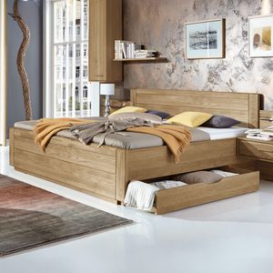 Doppelbett Toride Komfort Eiche teilmassiv mit Schubkasten