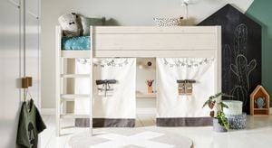 LIFETIME Midi-Hochbett Cactus Kiefer Massivholz mit Lattenrost