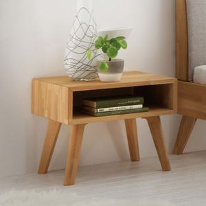 Nachttisch Elina Kernbuche Massivholz H 42 cm