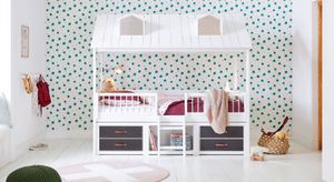 LIFETIME Hausbett Beachhouse Kiefer Massivholz mit Lattenrost