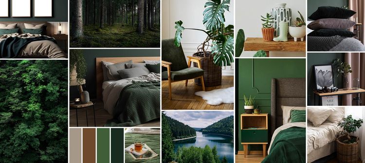 Schlafzimmer inspiriert von Wäldern