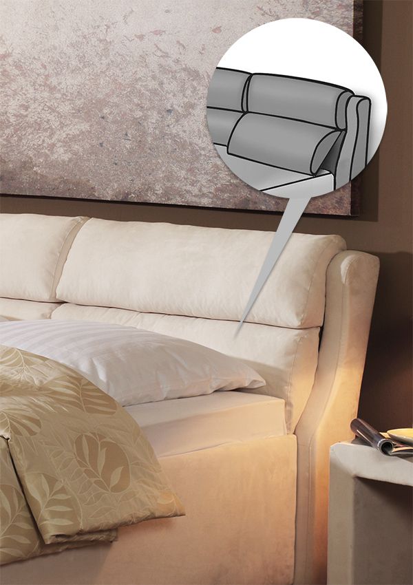 Senioren-Schlafzimmer verstellbar Kopfteil