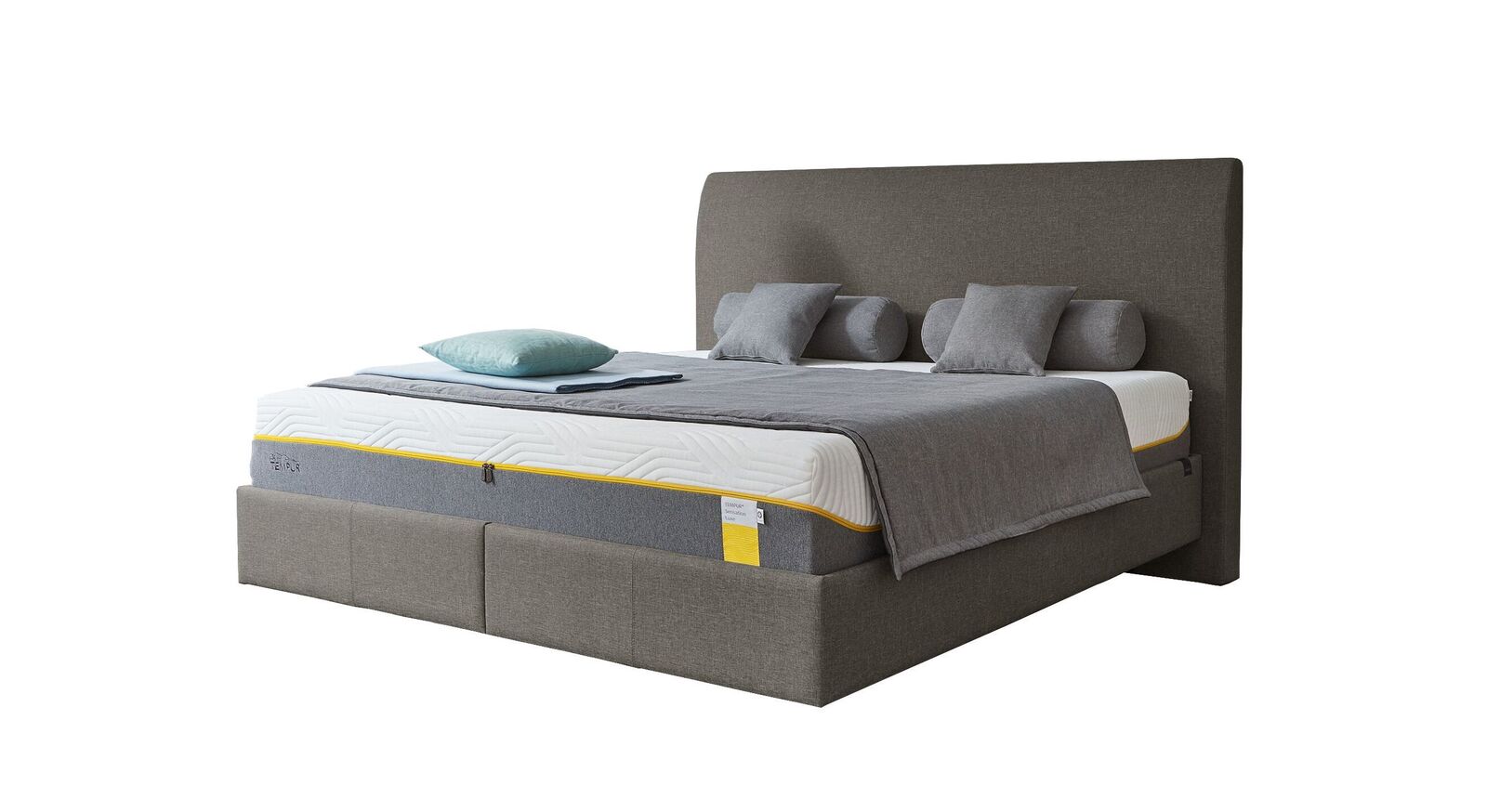 TEMPUR Bett Relax Shape mit Webstoff-Bezug in Grau