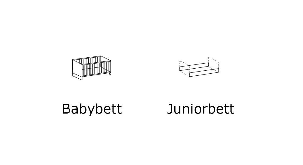 Grafik zum Babybett und Juniorbett Beano