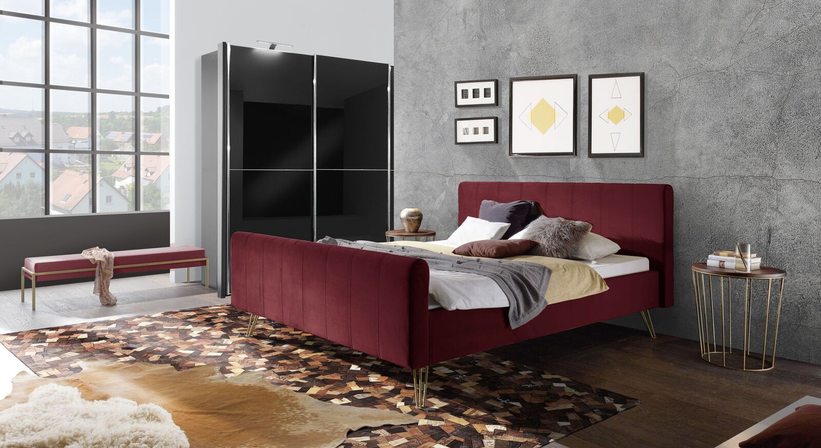 Bett Celica mit passender Schlafzimmer-Ausstattung