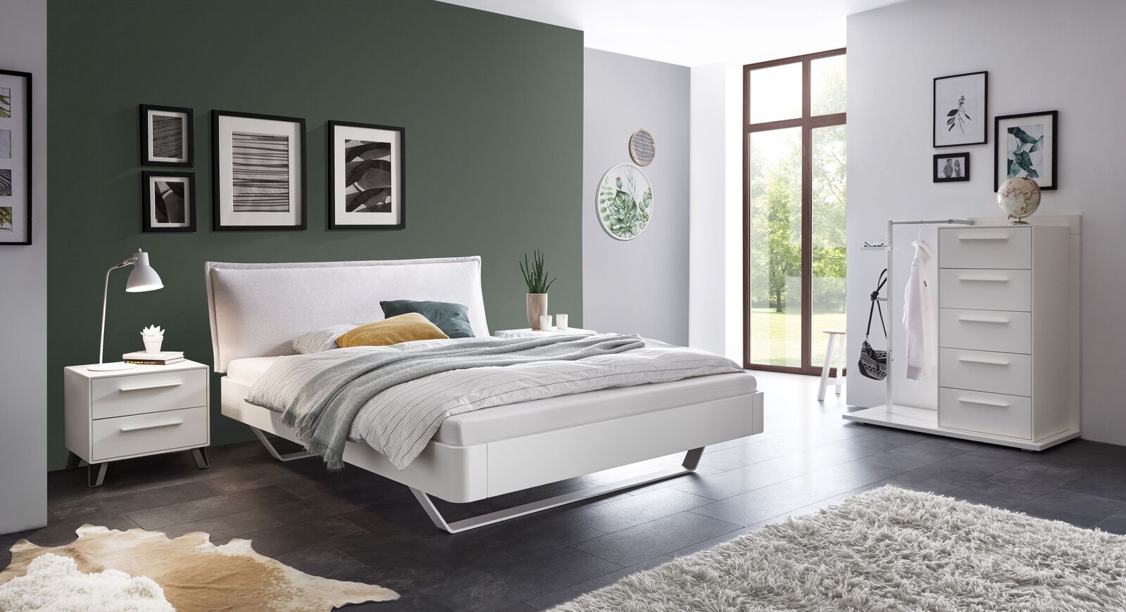 Bett Cilona mit passenden Schlafzimmermöbeln
