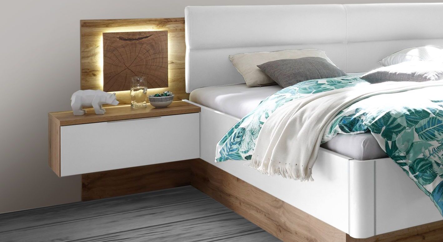 Bett mit Nachttischen Caribea mit praktischer Schublade
