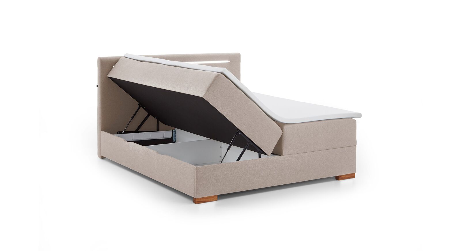 Bettkasten-Boxspringbett Noar mit 180cm Breite und zwei Bettkästen